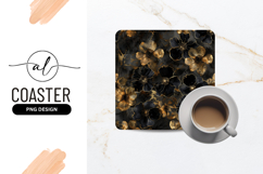 Elegant Black And Gold Floral Pattern Texture Product Image 1