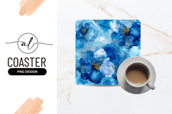 Blue Floral Ink Wash Seamless Pattern Product Image 1