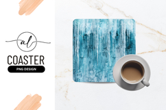 Icicles Hanging Frozen Winter Background Square Coaster Product Image 1
