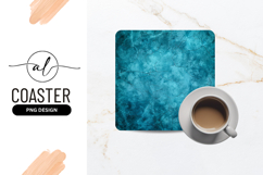 Cracked Blue Wall Texture Square Coaster Element Product Image 1