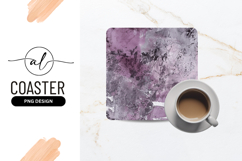 Purple Abstract Texture Square Coaster Background Product Image 1