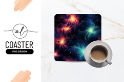 Vibrant Nebula Cosmic Seamless Pattern Product Image 1