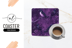 Purple Bird On Branch Seamless Pattern Design Product Image 1