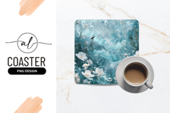 Abstract Floral Landscape With Square Coaster Png Product Image 1