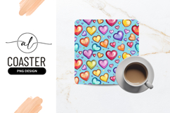 Colorful Heart Pattern Vector Seamless Background Product Image 1