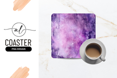 Elegant Woman Silhouette On Abstract Purple Background Product Image 1