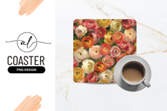 Ranunculus Flowers Close Up Seamless Floral Pattern Product Image 1