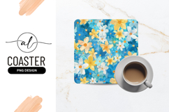 Floral Blue Yellow White Seamless Pattern Product Image 1