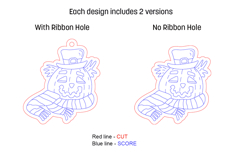 Spooky Time Halloween Characters Ornament laser Scoring Kit Product Image 3