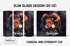 Scorpio Sign Skinny Tumbler Sublimation Designs Product Image 2