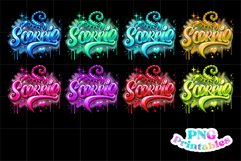 Scorpio Zodiac Airbrushed PNG Product Image 2