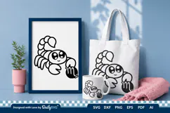 Cute Zodiac Sign SVG | Kawaii Astrology Design Product Image 1