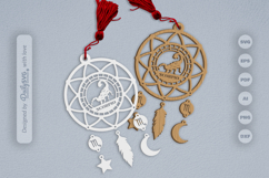 Scorpio Dream Catcher Laser Cut Set SVG Product Image 2