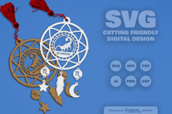 Scorpio Dream Catcher Laser Cut Set SVG Product Image 1