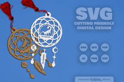 Scorpio Dream Catcher Laser Cut Set SVG Product Image 2