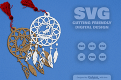 Scorpio Dream Catcher Laser Cut Set SVG Product Image 1