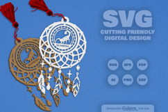 Scorpio Dream Catcher Laser Cut Set SVG Product Image 2