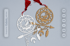 Scorpio Dream Catcher Laser Cut Set SVG Product Image 1