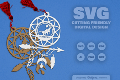 Scorpio Dream Catcher Laser Cut Set SVG Product Image 2