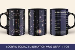 Scorpio mug wrp, zodiac sign sublimation mug wrap Product Image 1