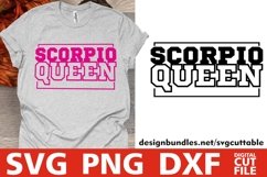 Scorpio Queen svg, Black Girl svg, Birthday, Zodiac Sign svg Product Image 1