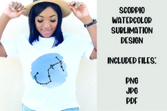 Scorpio Watercolor Zodiac Sign Sublimation Design Product Image 1