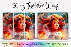Scorpio Zodiac Sign Tumbler Wrap Sublimation 20 oz Product Image 1