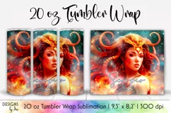 Scorpio Zodiac Sign Tumbler Wrap Sublimation 20 oz Product Image 1