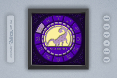 Scorpio Zodiac 3D Shadow Box Layered Papercut Product Image 3