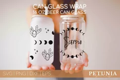 Zodiac Sign svg being used as a beer can glass wrap