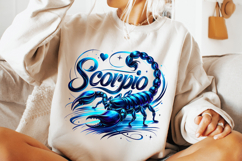 Scorpio Zodiac PNG, Scorpio Queen PNG, Zodiac Sublimation Product Image 1