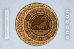 Scorpio Zodiac Layered Laser Cut Product Image 1