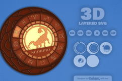Scorpio Zodiac Layered Laser Cut Product Image 2