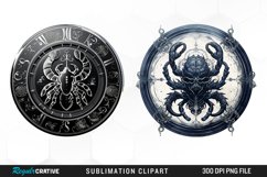 Watercolor Scorpio Zodiac Sign Clipart Product Image 1