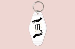 Scorpio Zodiac Signs keychain svg cutting files or sublimation files for keychain