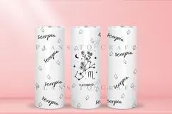 Scorpio zodiac skinny tumbler sublimation wrap with high resolution and transparant background are for 20oz and 30oz skinny tumbler