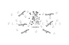 scorpio zodiac star sign starbucks 16oz hot cup wrap svg presized template for tumbler grande suitable for cricut and silhouette