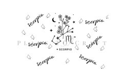 scorpio zodiac star sign starbucks 24oz cold cup wrap svg presized template for tumbler venti suitable for cricut and silhouette