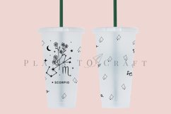 scorpio zodiac star sign starbucks 24oz cold cup wrap svg presized template for tumbler venti suitable for cricut and silhouette