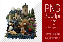 Scotland Travel Landmark Illustration