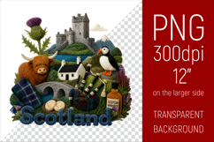 Scotland Travel Landmark Illustration