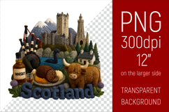 Scotland Travel Landmark Illustration