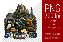 Scotland Travel Landmark Illustration