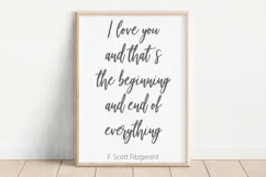 I Love You And That’s The Beginning And End Of Everything Product Image 1