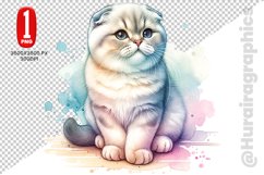 Scottish Fold Cat Clipart - PNG File Product Image 1