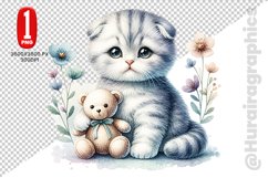 Scottish Fold Cat Clipart - PNG File Product Image 1