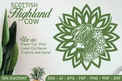 Scottish Highland Cow SVG