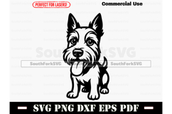Scottish Terrier big head SVG PNG DXF EPS PDF Product Image 1