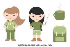 Scout themed digital clipart for crafting projects