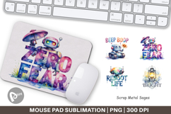 Vintage Robot Quotes Mouse Pad Product Image 1